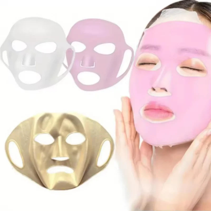 3D Silicone Mask Reusable Mask Cover Facial Moisturizing Prevent Evaporation and Enhance Skin Care Tool Qme