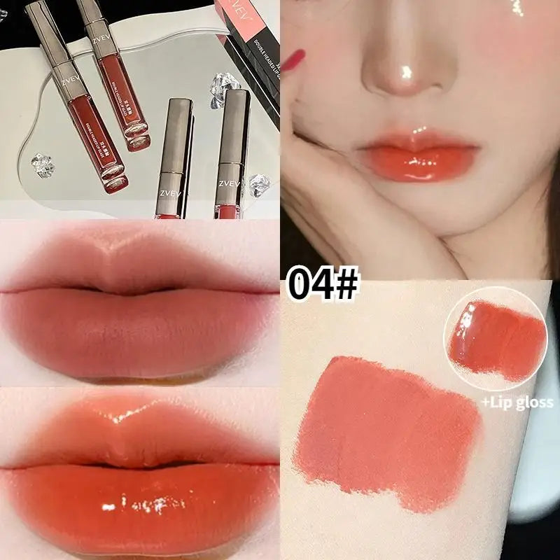 Double-ended Moisturizing Mirror-effect Lip Gloss Suitable Daily Qme A4-06-04