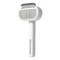 Dog Grooming Brush Adjustable Teeth Self-Cleaning Shedding Dog Hair Brush Cat Comb for Long Short Thick Small Medium Large Breed Qme White CN