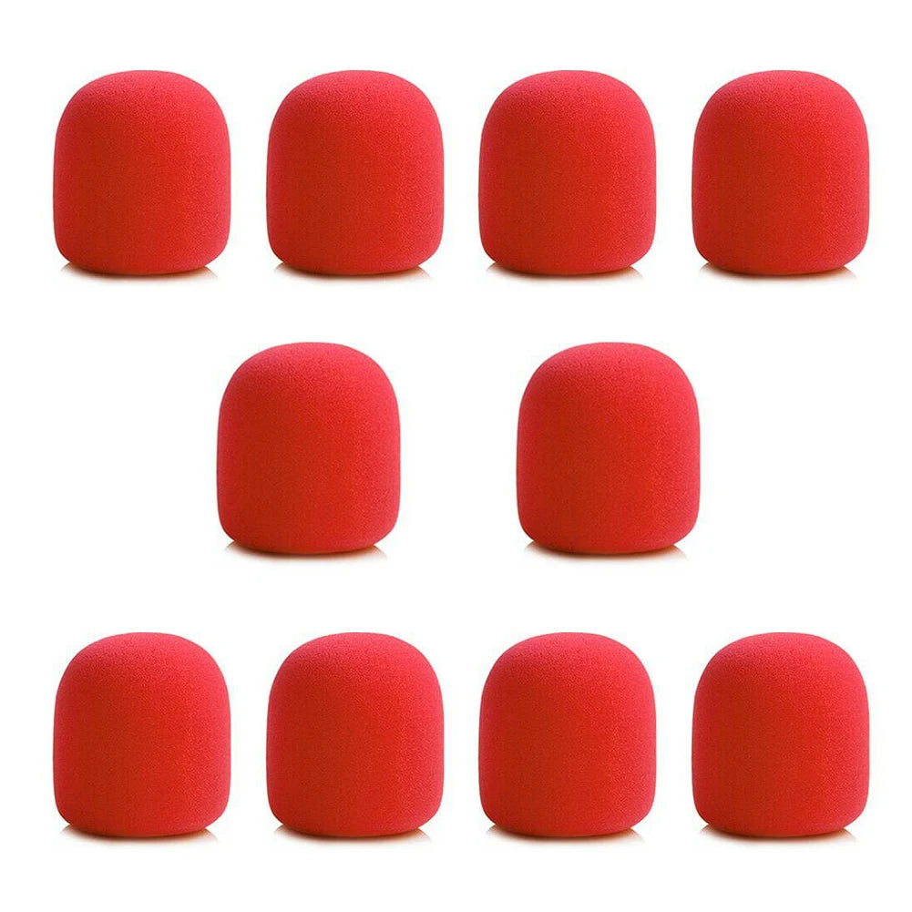10pcs Microphone Foam Mic Sponge Ball Shape Cover Windscreen Protective Shield Qme