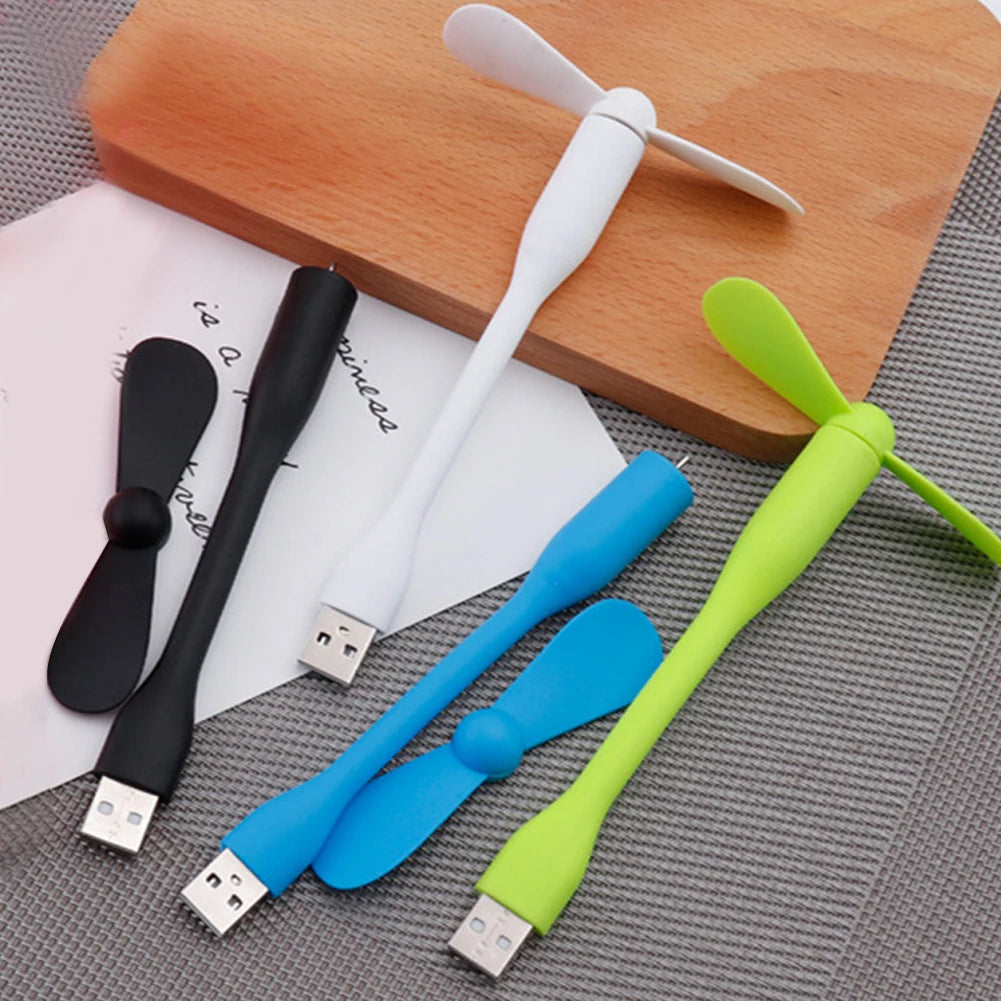 Flexible Portable Mini Fan for Power Bank Notebook Computer Summer Travel Cooling Cooler Mobile Phone USB Cooler Fan Qme