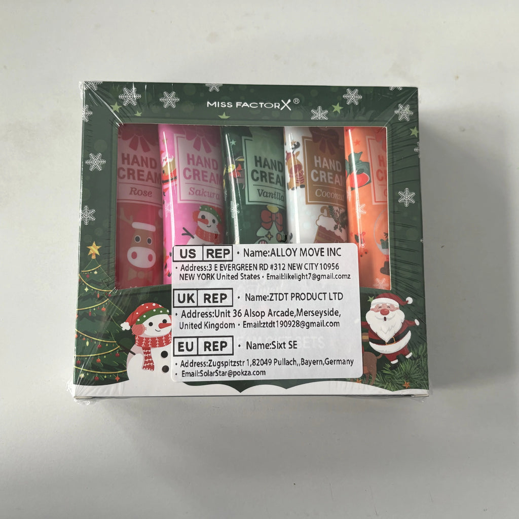 Christmas gift 5/box hand cream set, cream texture, hand cream travel pack, durable moisturizer-30g/piece gift for women Qme