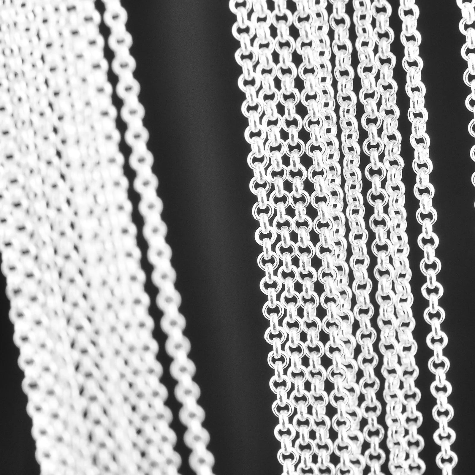 10PCS Wholesale Pure 925 Sterling Silver Color Charm Link Chain Necklace Jewelry with Strong Smooth Lobster Clasps 16-30 Inch Qme 30 Inch 75CM