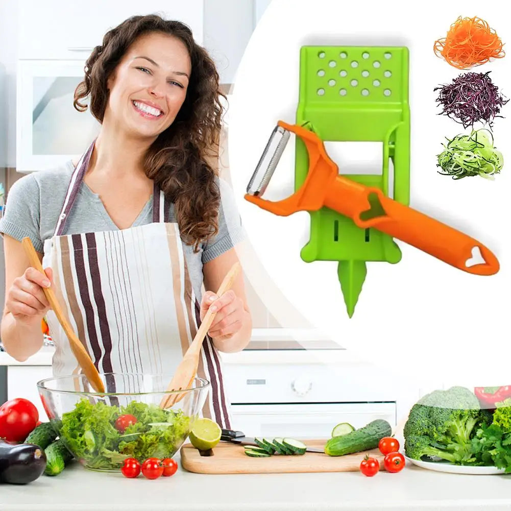 NEW Multi functional Peeler Fruit Vegetable Peeler Stainless Steel Easy To Clean Kitchen Peeling Tool Carrots Potato Orange Qme