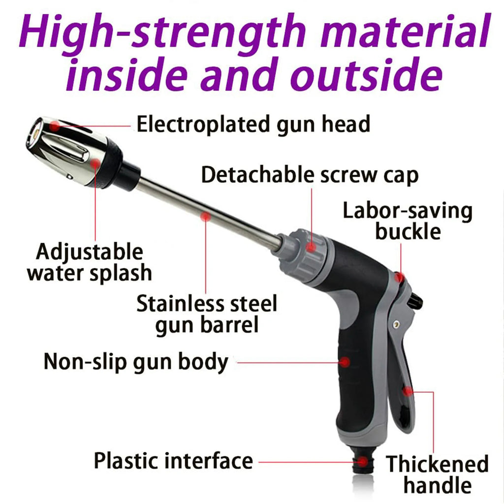 Portable Multifunctional Pressure Long Pole Washers Gun Garden Sprinkler Heavy High Pressure Water Irrigation Watering Tool Qme