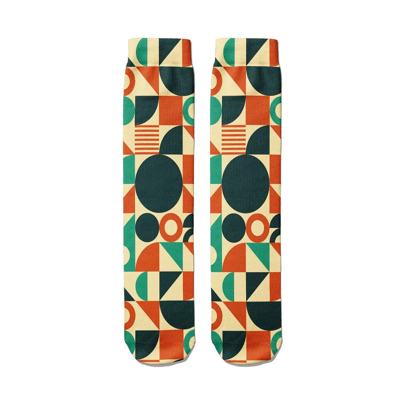 Classic Women Socks Casual Comfortable Puzzle Happy Business Party Qme style15 One Size