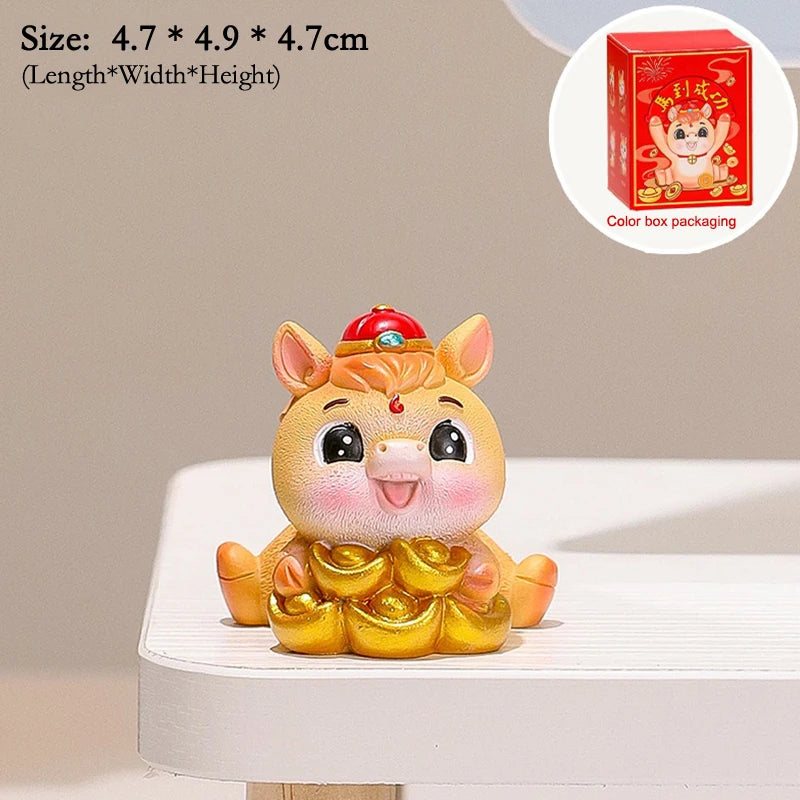 2026 Cute Year Horse Ornament Lucky Toy DIY Desktop Decoration Car