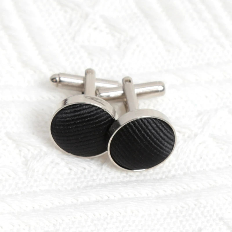 Black Stripe Tie Cufflink Cravat Bowtie Set Wedding Ties Gifts for Men Handky Elegant Necktie for Designer Business Accessories Qme C-4