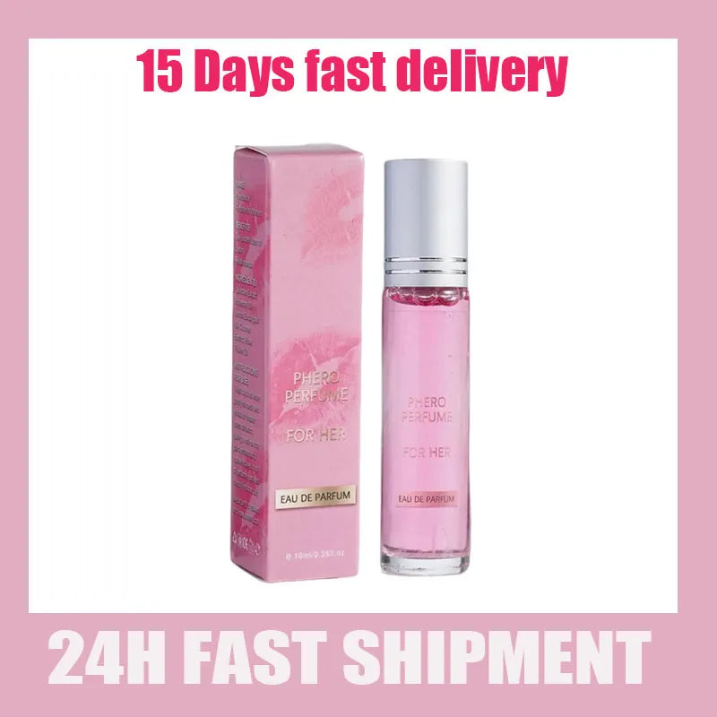 EELHOE 10ml Pink Rollerball Phero Fragrance Long Lasting Scent Portable Body Dating Essential For Man Women Lasting Relationship Qme 1pc