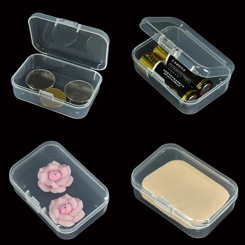 Plastic Box Transparent Jewelry Organizer Sample Small Tool Storage Qme