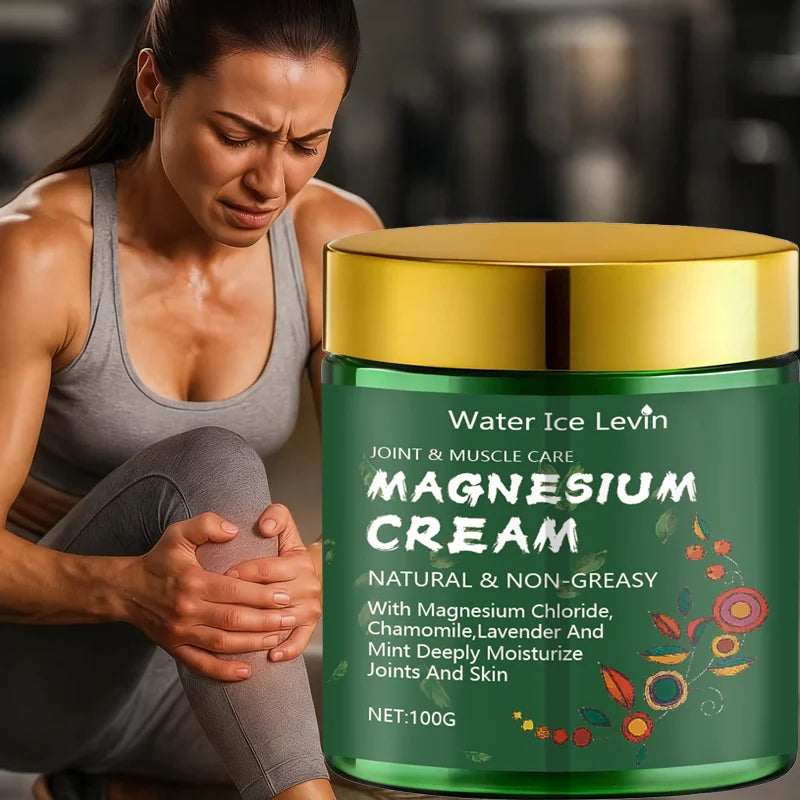 Magnesium Cream for Joint & Muscle Care - Natural, Non-Greasy with Chamomile & Lavender, Deeply Moisturizes Qme