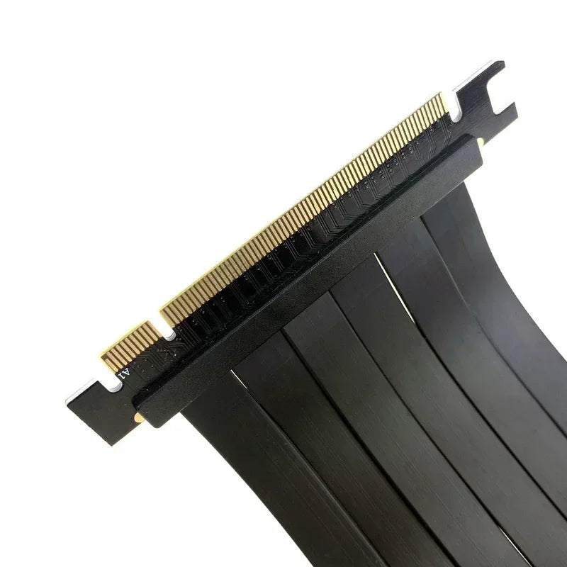 PCIE 3.0 16X Graphics Card Extension Cable Adapter Cable 180 Degrees 90 Degrees Full Speed Anti-Shielding Stability Qme