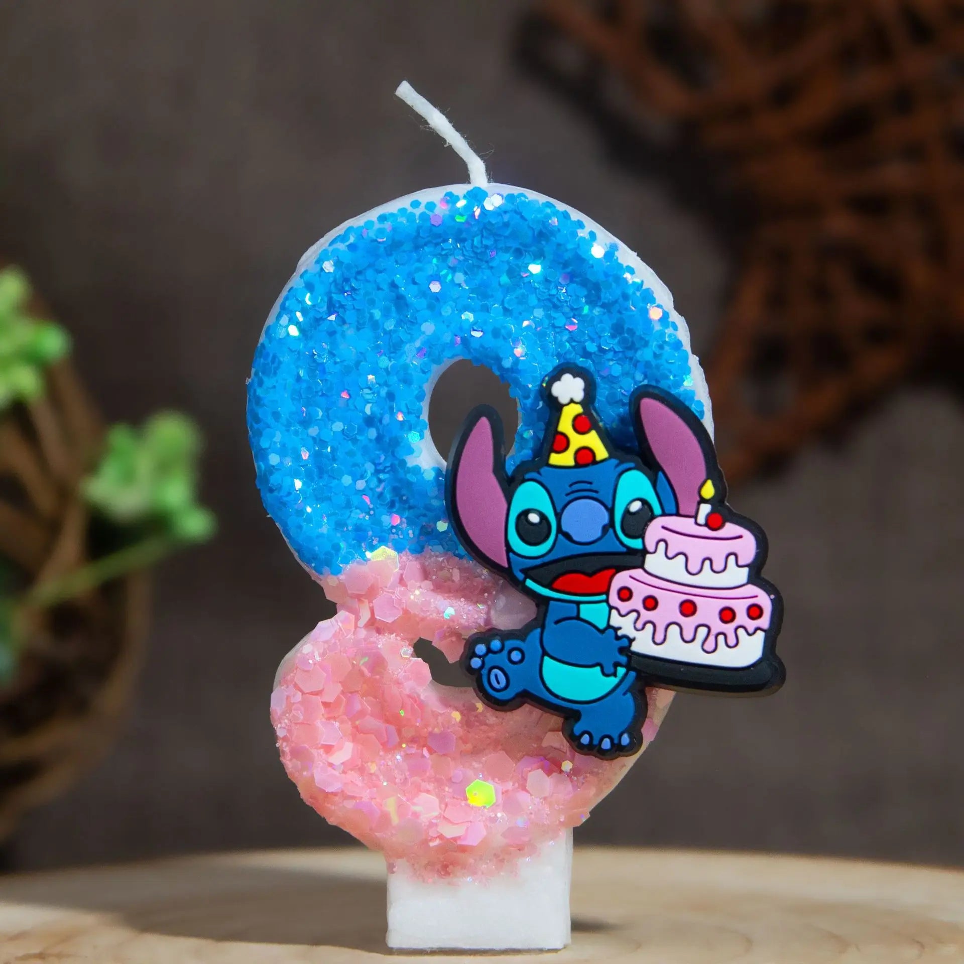Prince Stitch Digital Candles New Ultra-Glittery Design Birthday Cake Decorations with Festive Candles Qme 9