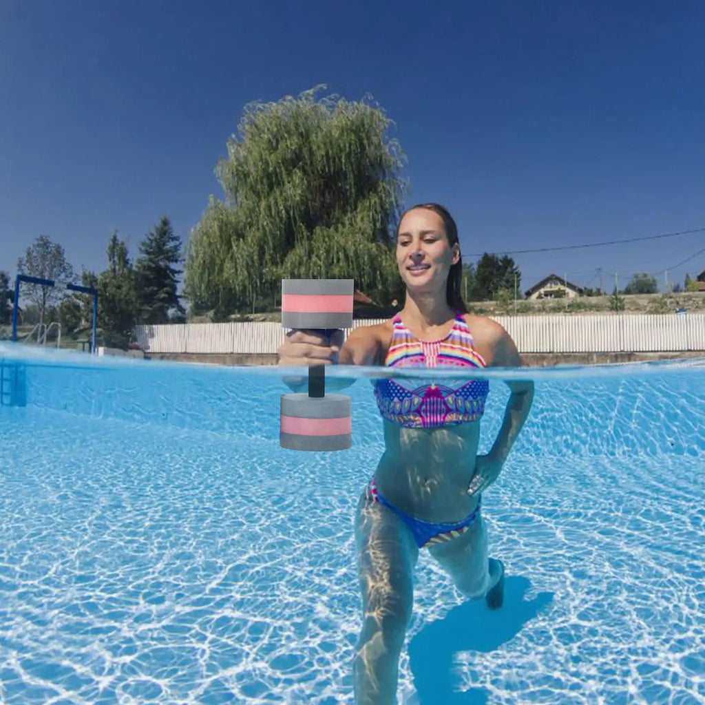 Water Dumbbells For Pool Exercise Floating Water Weights EVA Foam Pool Weights Lightweight Water Fitness Barbells Hand Bar Qme