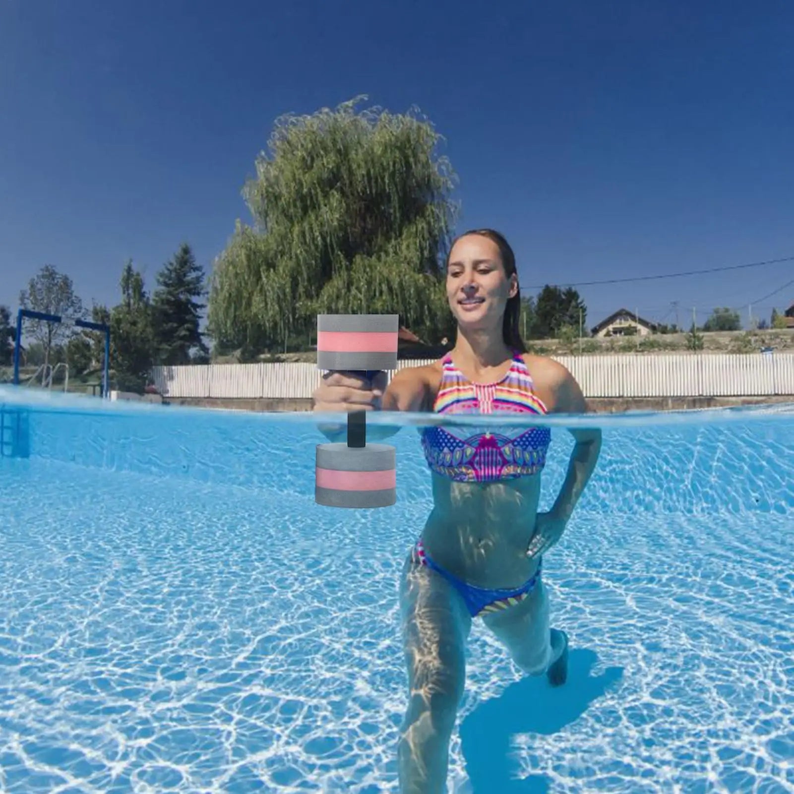 Water Dumbbells For Pool Exercise Floating Water Weights EVA Foam Pool Weights Lightweight Water Fitness Barbells Hand Bar Qme