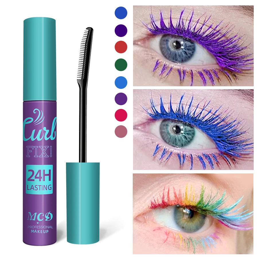 Colorful Slender Mascara Waterproof Fast Drying Curling Eyelashes Qme