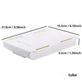 1PCS White SelfAdhesive Storage Drawer Box Makeup Pencil Tray Desk Hidden Under Stand Self-adhesive Under-drawer Storage Box New Qme 1pc L