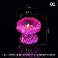 Glass Lotus Candle Holder Windproof Heat Resistant Suitable Use As