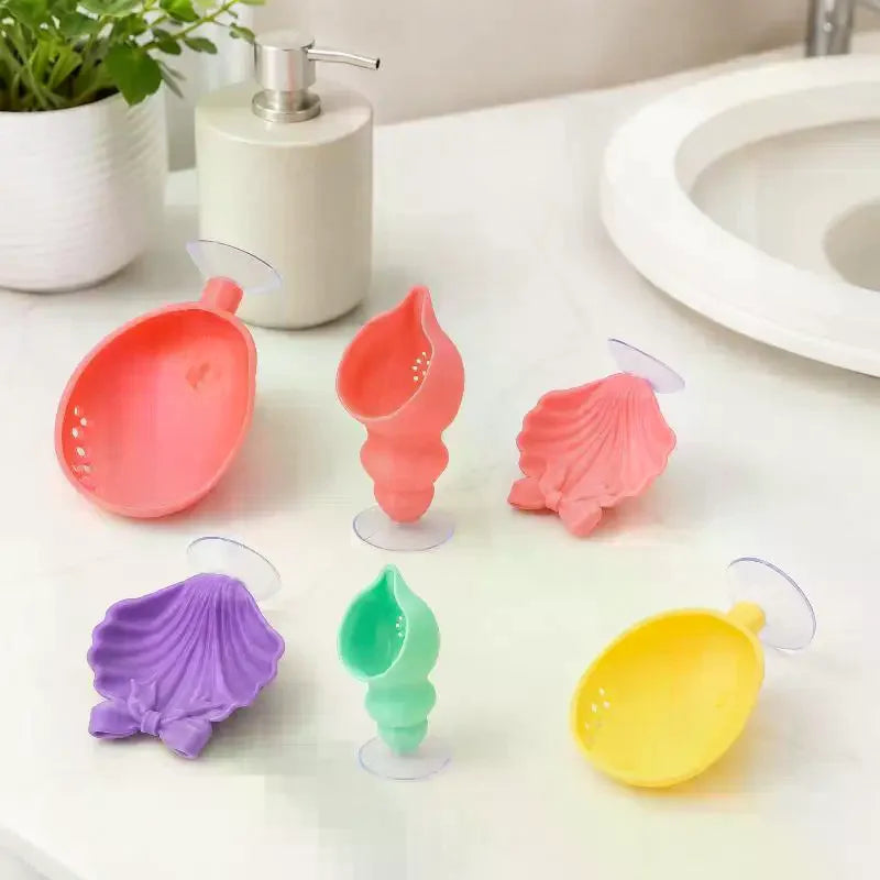 Colorful Shell Shaped Betta Feeding Dish Hiding House Breeding Nest With Strong Suction Cup Fish Tank Landscape Decoration Qme