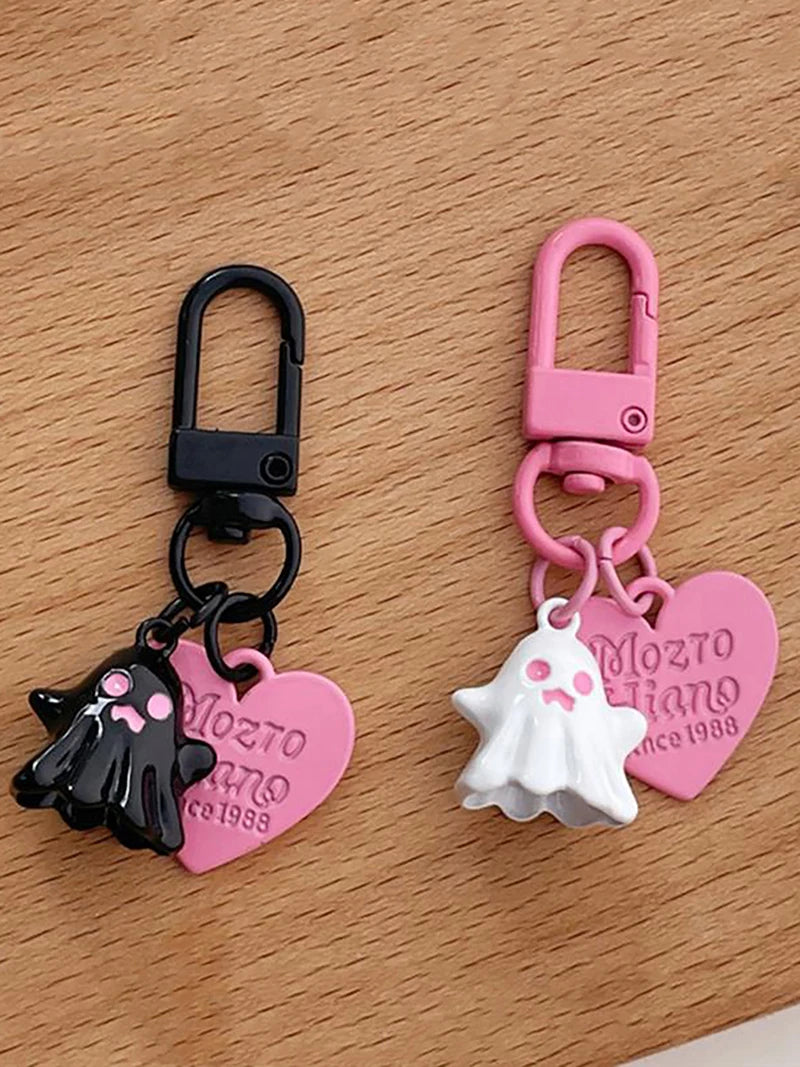 Cartoon Halloween Ghost Keychain Bag Keyring Pendant Mini Doll Girls Birthday Gift Toy Qme