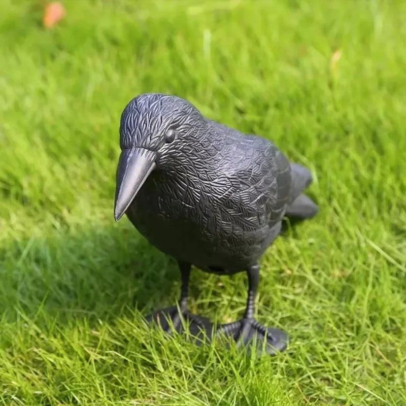 Simulated Black Crow Ornament Used for Bird Pest Control in Orchards Outdoor Garden Decoration Simulation Plastic Crow Crafts Qme