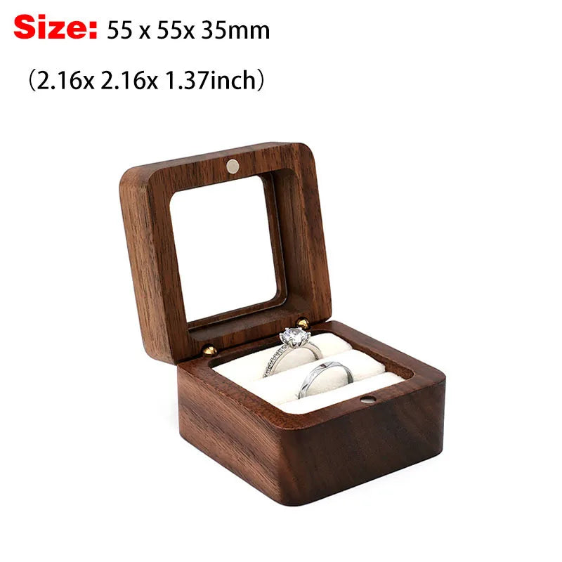 Premium Solid Wood Jewelry Organizer Black Walnut Display Earrings