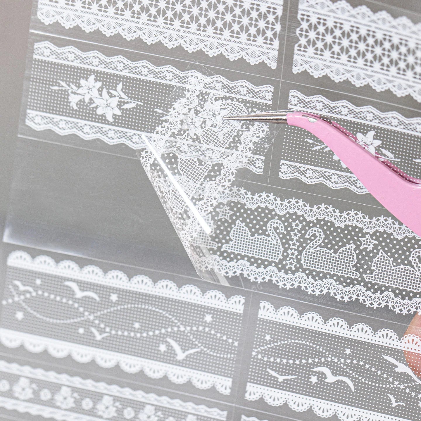 20/30 pcs Lace Die cut Stickers Book Japanese Showa style Aesthetics Decor Junk Journal Scrapbooking Creative Stationery Sticker Qme