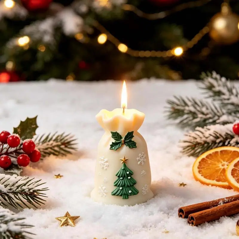Reusable Santa Sack Silicone Mold, Easy Release Design For DIY Candle Hanging Decor, Xmas Festival & Home Art Craft Tools Qme