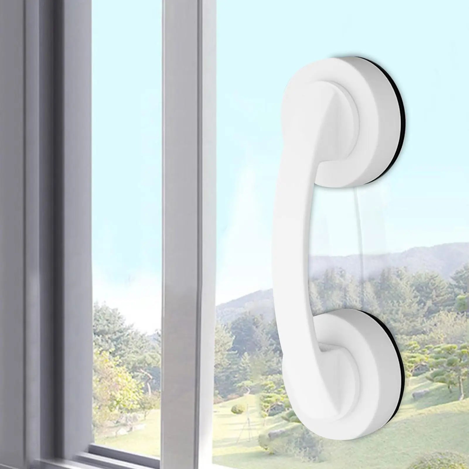 Glass Door and Window Handle Suction Cup Bathroom Sliding Doors Handles Non-Porous Handles Shower Grab Bars Qme