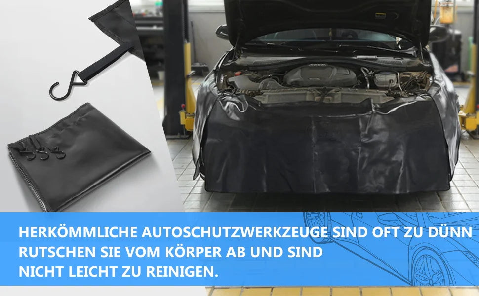 Pack of 3 Magnetic Mudguard Protectors - with Hooks for Easy Installation, Ideal for Car Repair & Maintenance, Without Battery, Qme