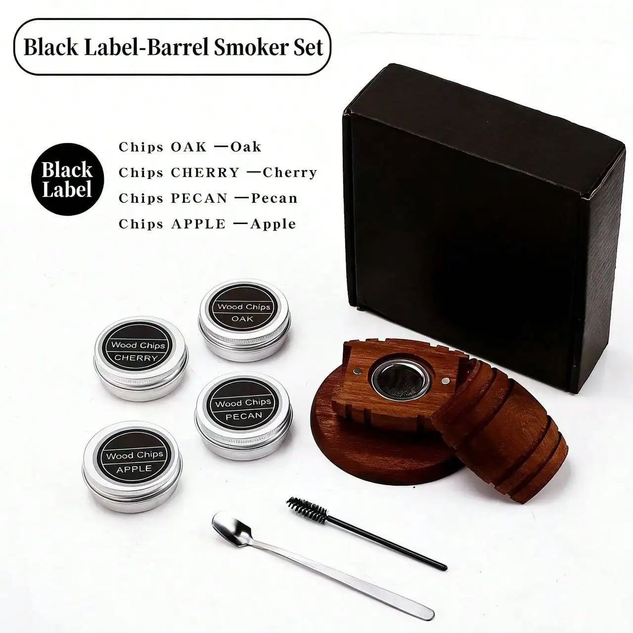 Cocktail Smoker Unique Beer Barrel Design Vintage Smoked Whiskey Wine Qme Barrel Smoker Set