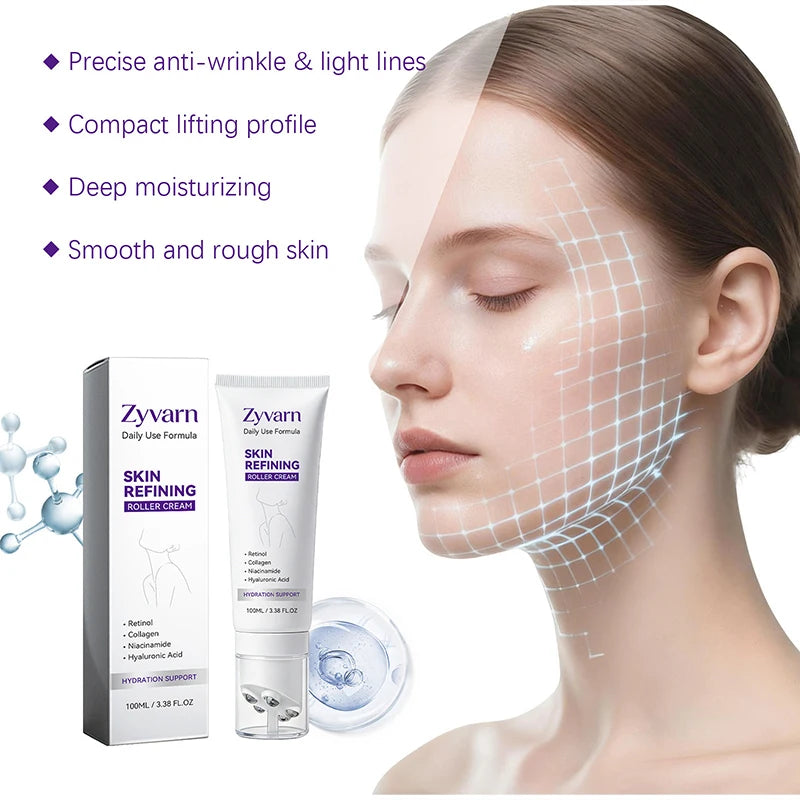 Rolling Facial Care Cream Pdrn Body Lotion Built-in Massager Qme