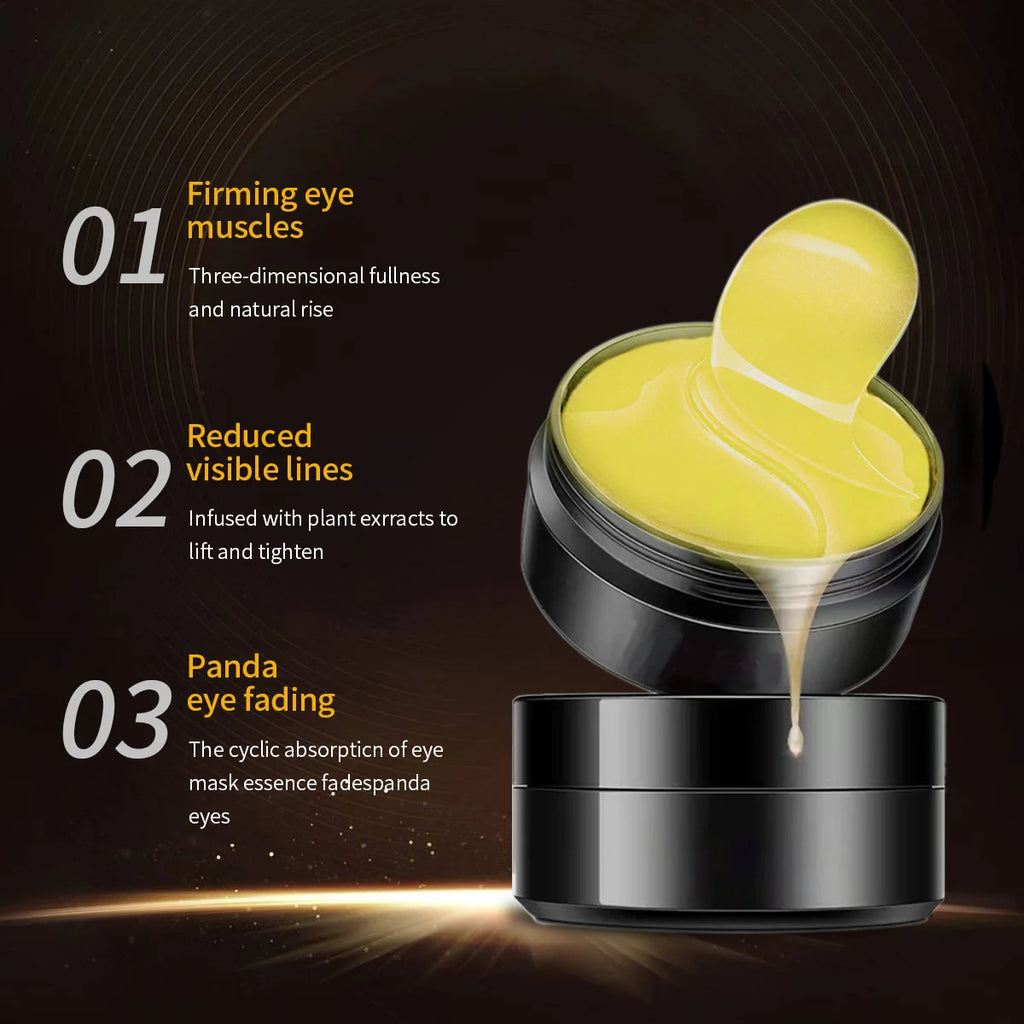 Snail Collagen Eye Mask, Containing Glycerin, Collagen, and Panthenol, Deeply Moisturizes and Nourishes the Skin Around the Eyes, Suitable for All Skin Types Qme