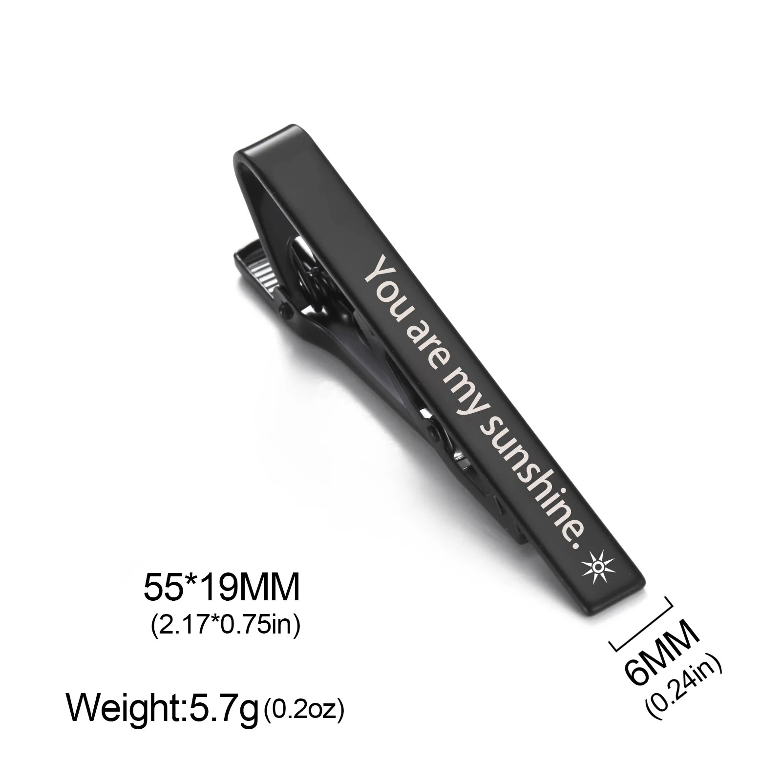 Jeshayuan Personalized Tie Clip Groomsmen Tie Bar Engraved Tie Clip Custom Tie Bar Name Tie Clip For Him Tie Clip Mens Qme black color China Mainland B01