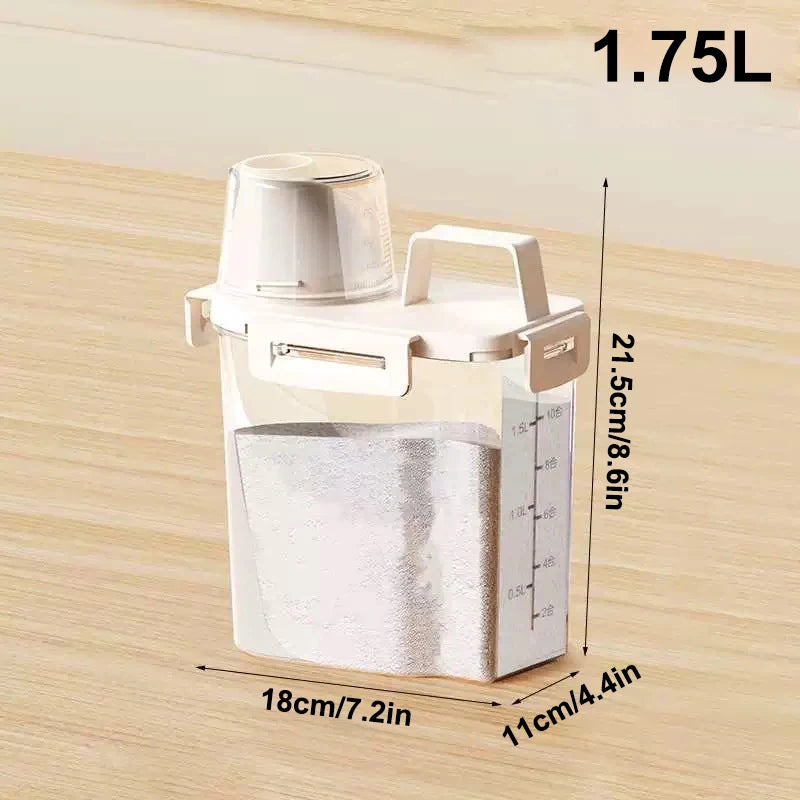 Reusable Laundry Detergent Dispenser Sealed Storage Container Grain Qme S