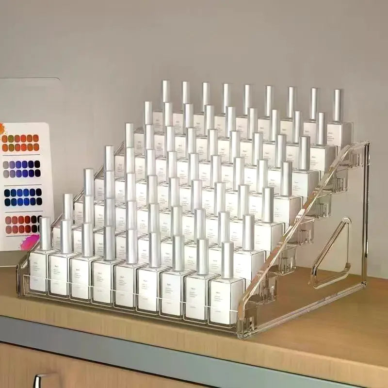 Acrylic Transparent Multi-layer Nail Polish Display Stand Lipstick Qme