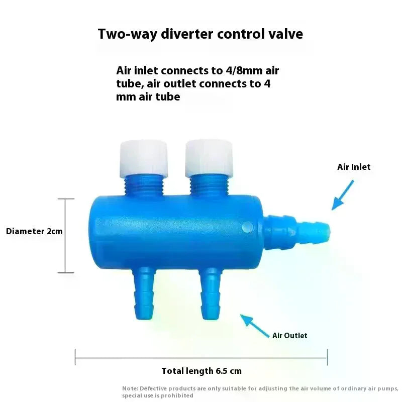 1Pcs Fish Tank Pump Parts Tube Oxygen Pipe Split-flow Practical Aquarium Air Pump Flow Control Valve Distributor Hose Splitter Qme