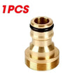Universal Quick Threaded Tap Connector Adaptor Faucet Tap Connector Mixer Hose Adaptor Kitchen Bathroom Garden Tap Accessories Qme 1pc
