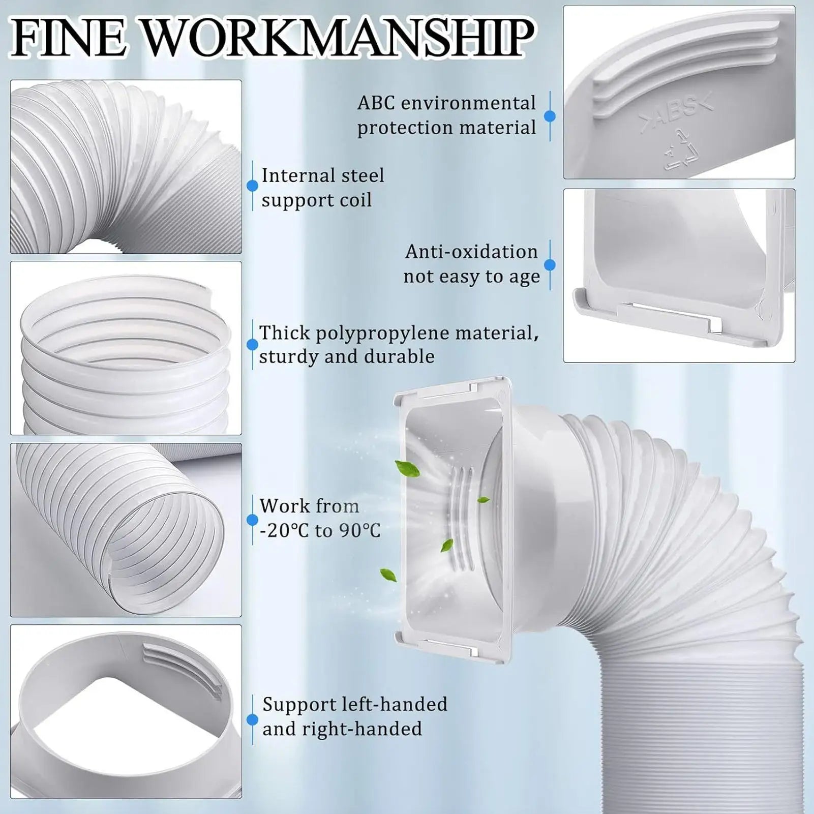Portable AC Window Vent Heat Insulation Seal Fabric Air Conditioner Qme