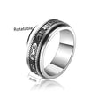 Spinning Spinner Ring For Men Women Anxiety Fidget Rings Stainless Steel Moon Star Roman Numerals Chain Rotating Ring Men Qme 1 7