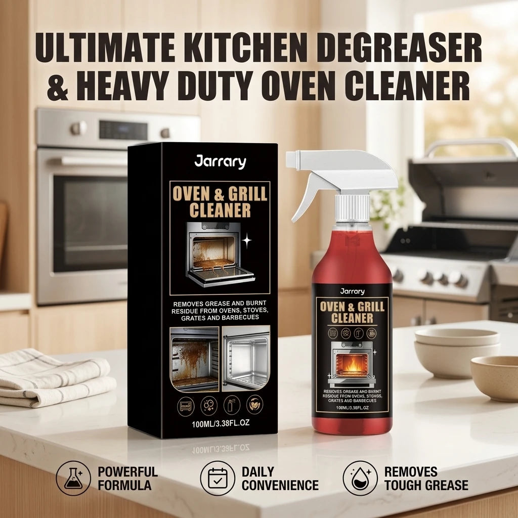Oven & Grill Cleaning Spray Decompose Oil Stains Remove Food Residues Fast-Acting Foaming Formula Convenient Kitchen Degreaser Qme