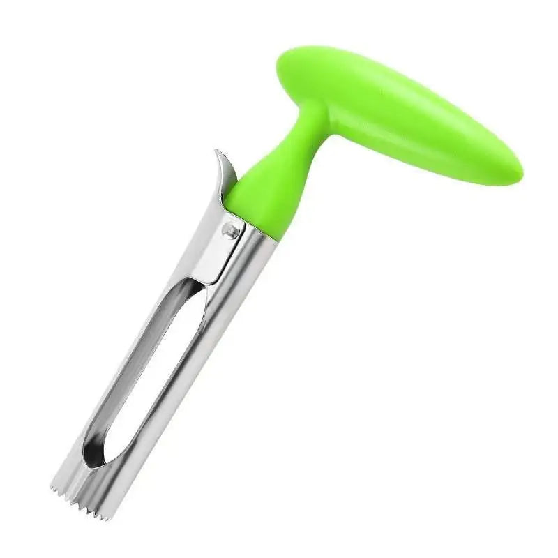 Stainless Steel Fruit Corer Serrated Edge Nonslip Handle Home Kitchen Qme one size A