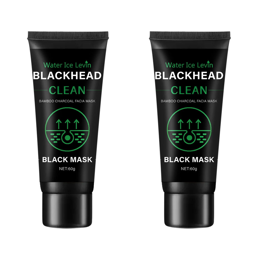 60g Bamboo Charcoal Fiber Mask Blackhead Removal Deep Mask Deep Cleansing Cleansing Exfoliating Mask Treatment Black Mask Qme 2pcs
