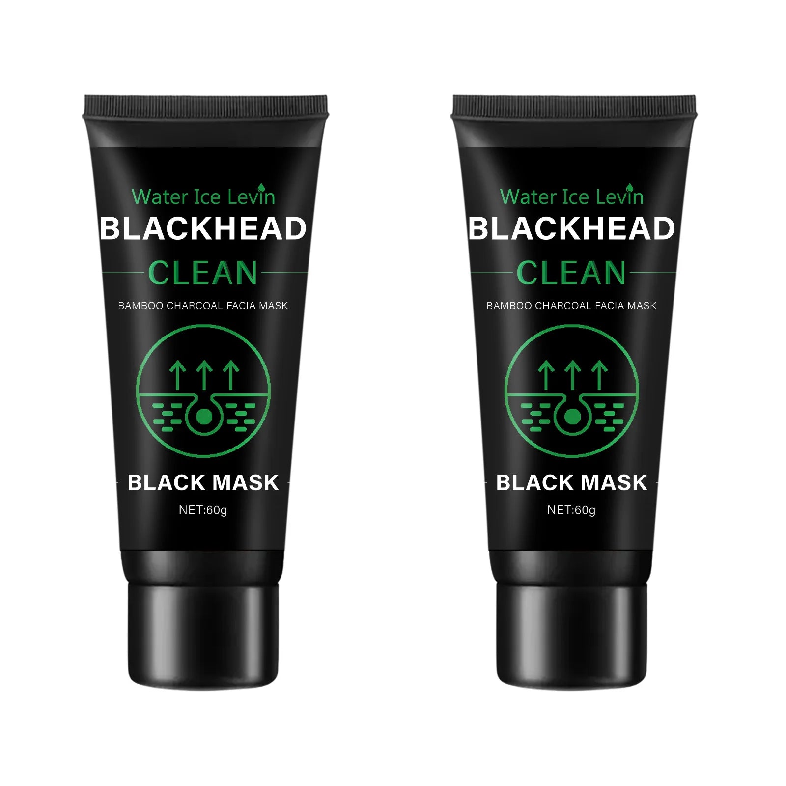 60g Bamboo Charcoal Fiber Mask Blackhead Removal Deep Mask Deep Cleansing Cleansing Exfoliating Mask Treatment Black Mask Qme 2pcs