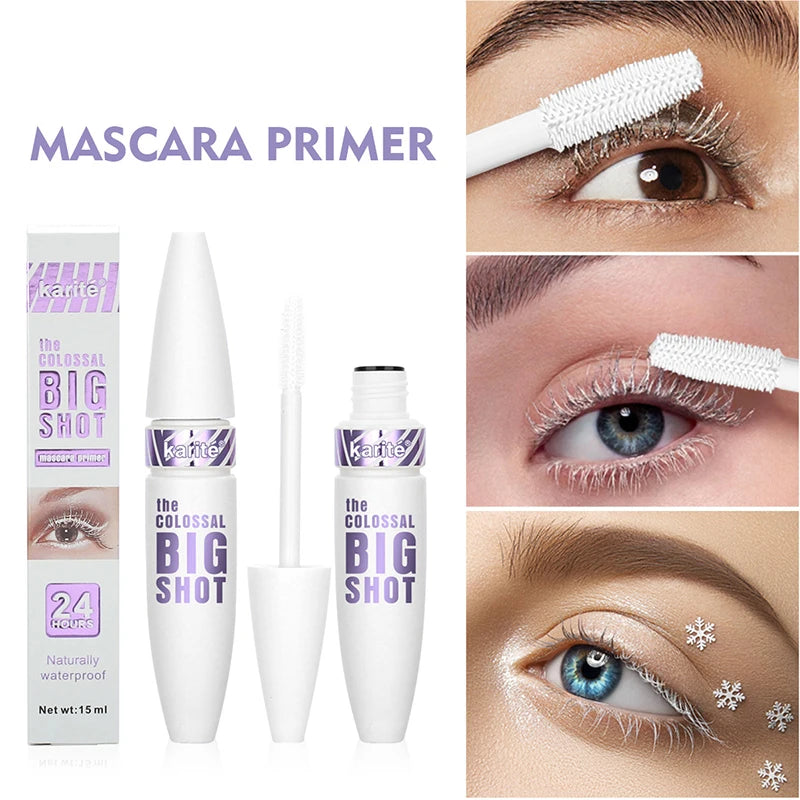 Long Curling White Mascara Waterproof Sweat-proof Colored Eyelashes Qme