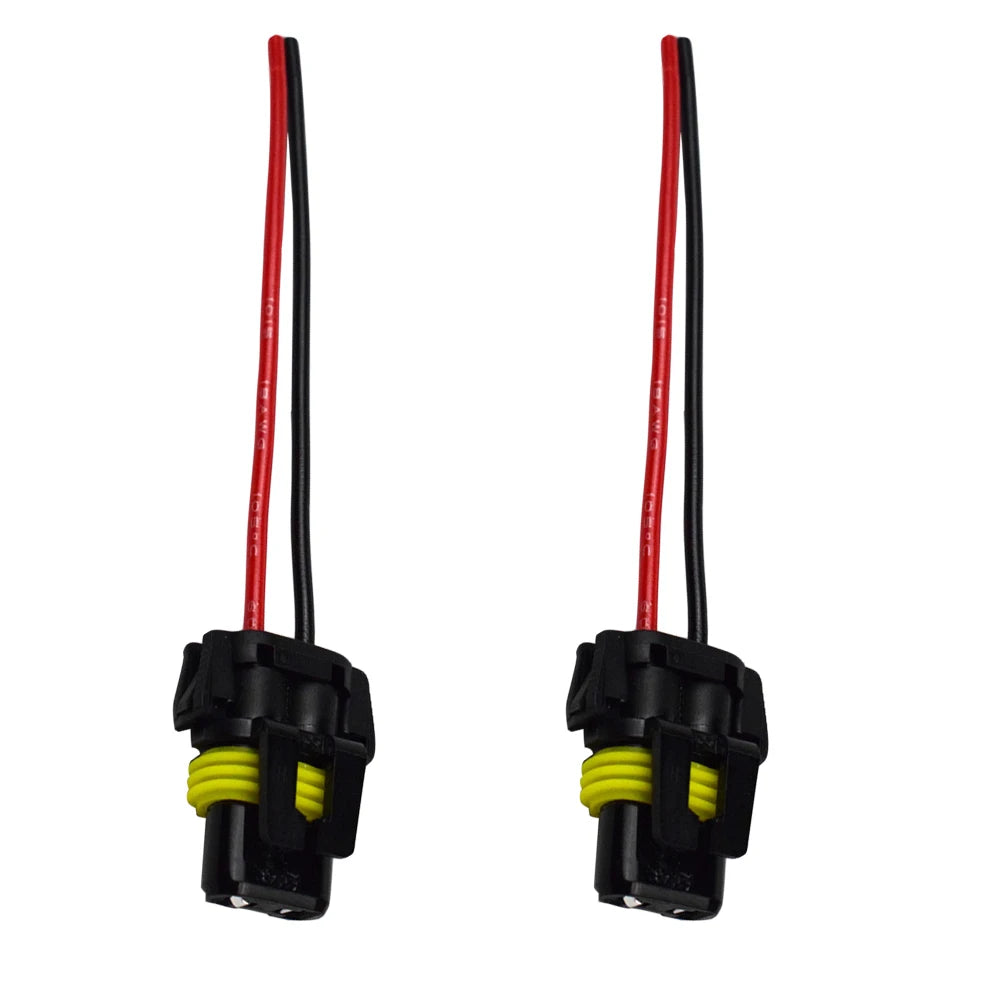 2pcs 9005 9006 HB4 Bulb Socket Car Headlight Fog Lamp Female Adapter Connector Qme