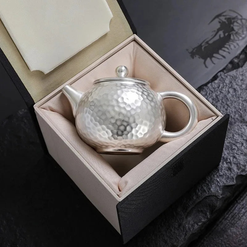 Silver-plated Tea Brewing Teapot Light Luxury Teacup Ceramic Qme teapot