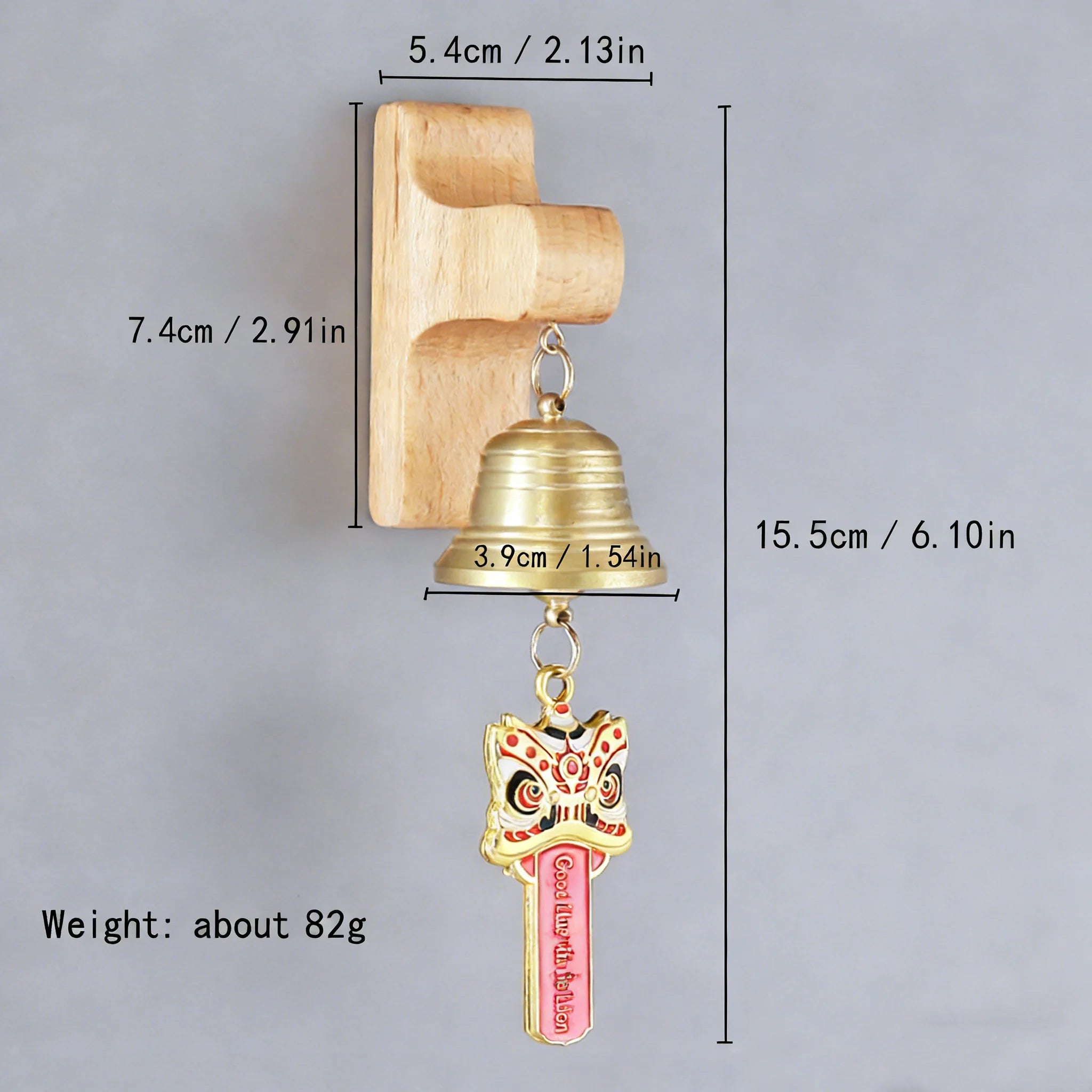 Door Reminder Doorbell Room Decorative Year Decorations Wood Bell Qme A6
