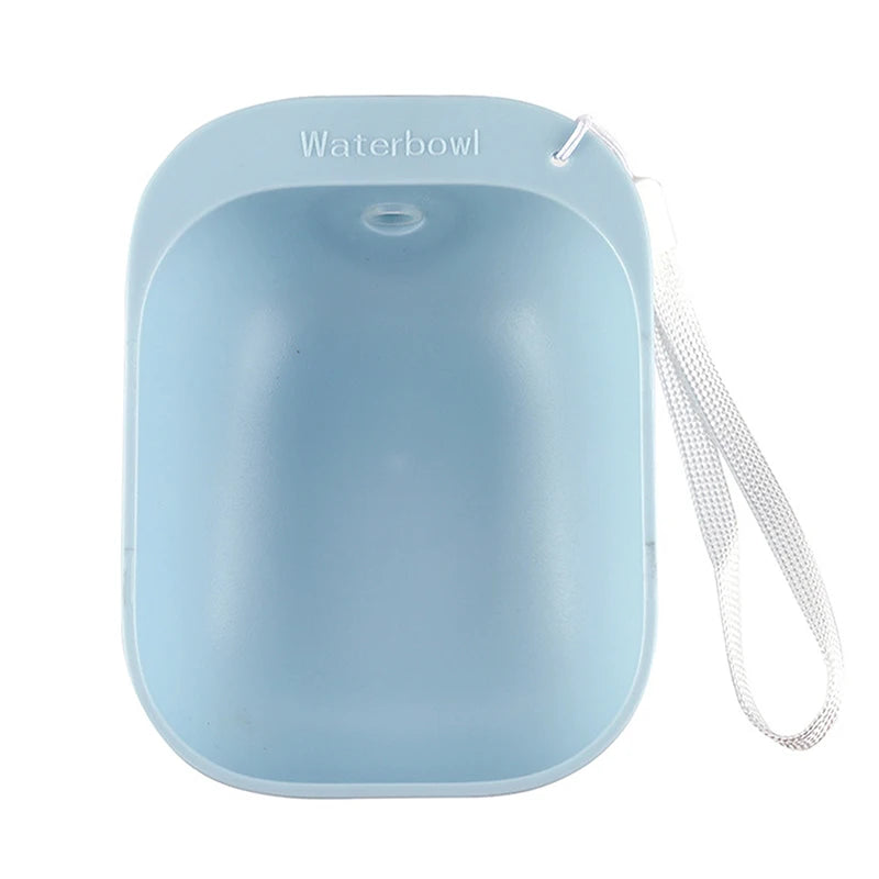Pet Dog Water Bottle Cat Outdoor Dispenser Supplies Travel Portable Qme blue 13cm