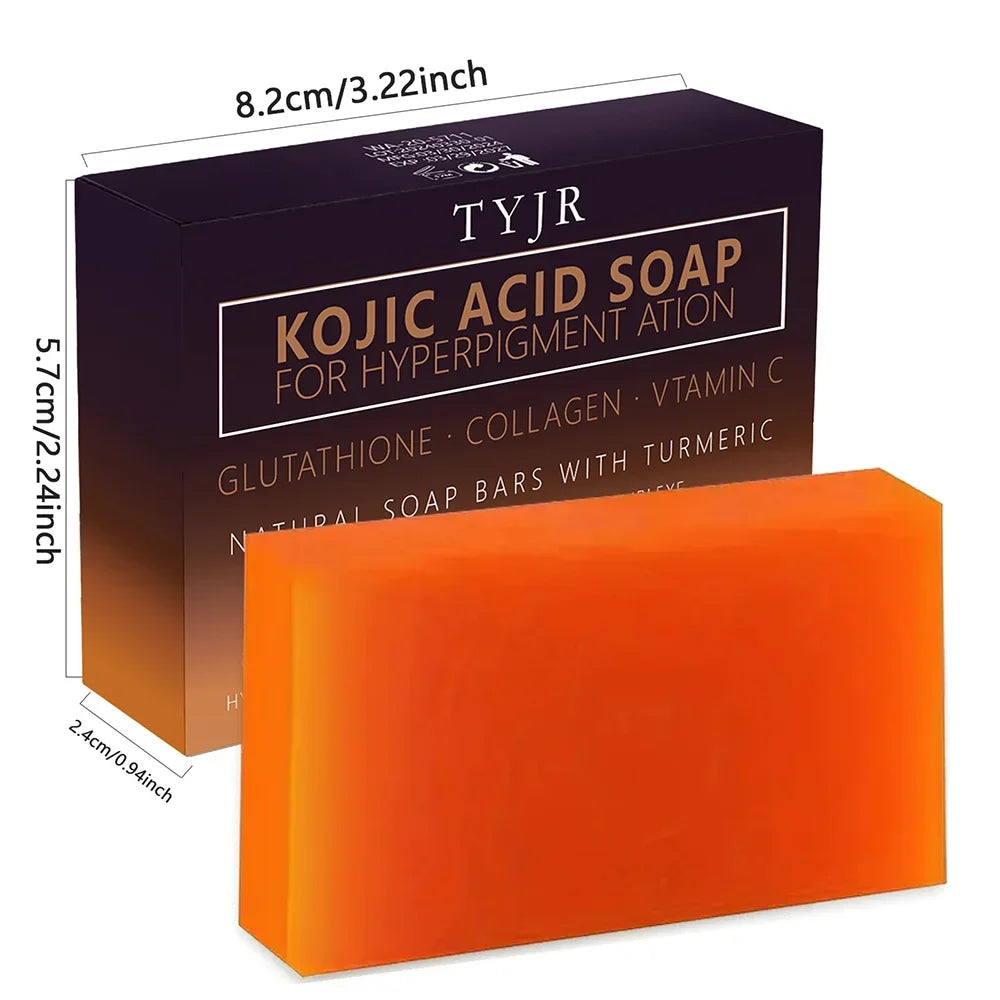 Turmeric Kojic Acid Soap Massage Soap Handmade Soap for Face and Bath for Deep Cleansing, Exfoliation, Body Moisturizing Qme